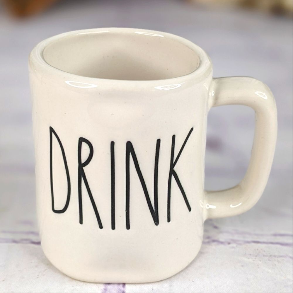 Rae Dunn DRINK Ceramic Espresso Mug - (See also SIP, GULP & SLURP Mugs)